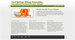 Desktop Screenshot of coolspringsallergy.net